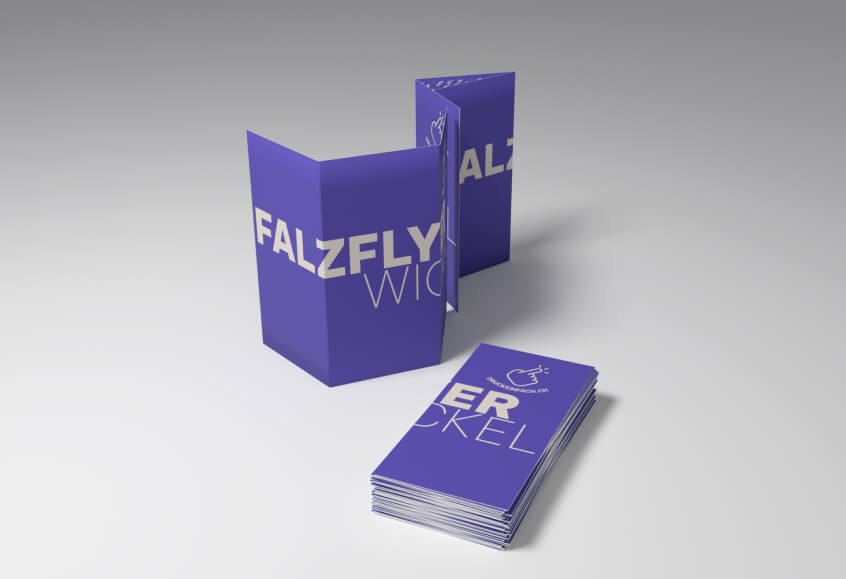 Falzflyer wickel-gefalzt