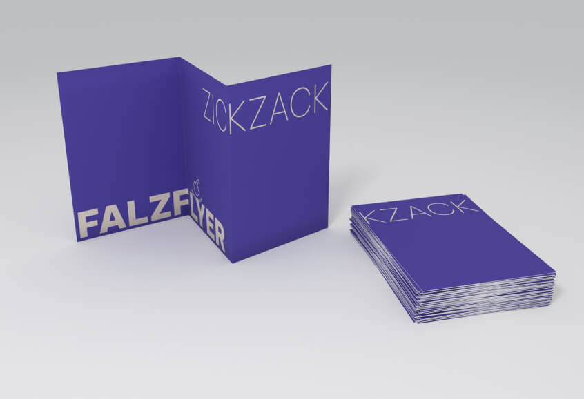 Falzflyer zickzack-gefalzt 